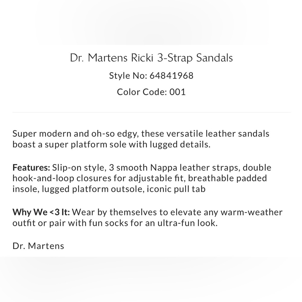 Dr. Martens Ricki 3-Strap Sandals - Picture 4 of 15